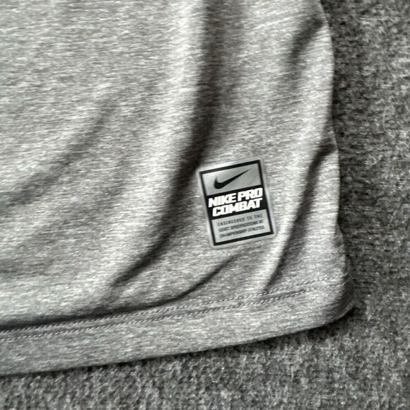Nike Pro Combat Dri-Fit Fitted Sleeveless T Shirt Grey Athletic Mens Medium - Picture 5 of 9